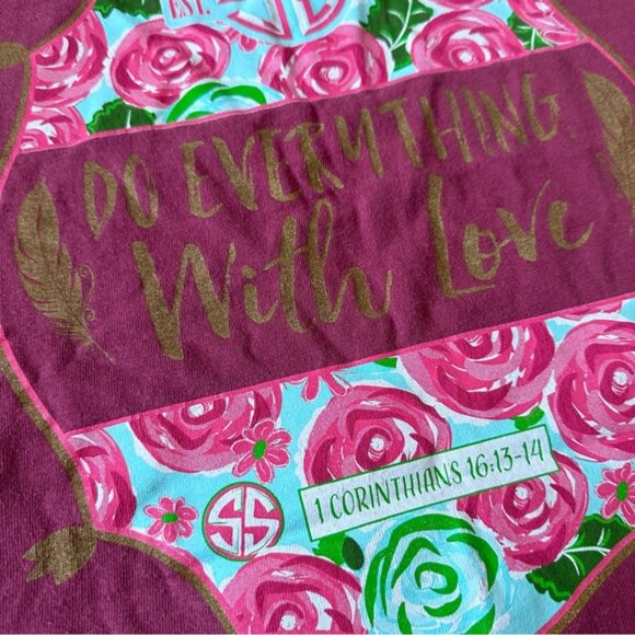 Simply Southern | Red & Gold "Do Everything With Love" Tee | Size Medium - Picture 10 of 14